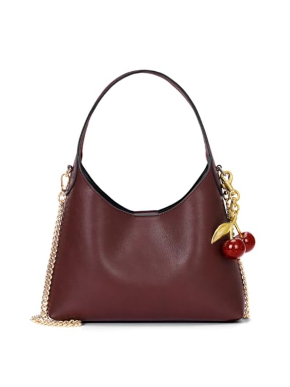 Small Hobo Shoulder Bag Faux Leather Chain Crossbody Purse